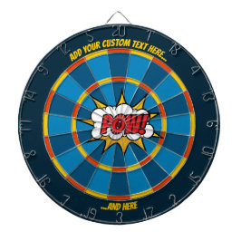 Pow Comic Sound Effect Dartbord met aangepaste tek