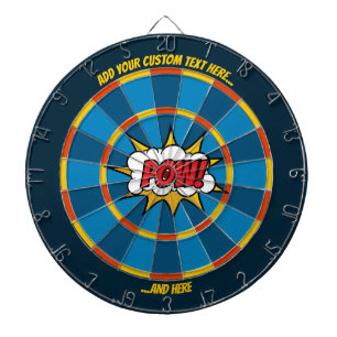 Pow Comic Sound Effect Dartbord met aangepaste tek