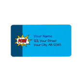 Pow Comic Sound-effect Etiket (Voorkant)