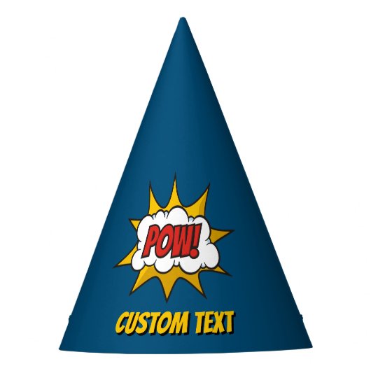 Pow Comic Sound-effect Feesthoedjes (Voorkant)