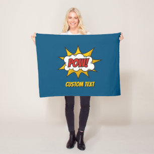 Pow Comic Sound-effect Fleece Deken