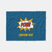 Pow Comic Sound-effect Fleece Deken (Voorkant (Horizontaal))
