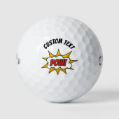Pow Comic Sound-effect Golfballen (Voorkant)