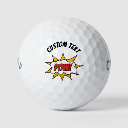 Pow Comic Sound-effect Golfballen (Voorkant)