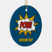 Pow Comic Sound-effect Keramisch Ornament (Rechts)