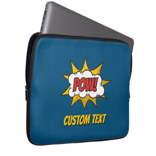 Pow Comic Sound-effect Laptop Sleeve (Voorkant Rechts)
