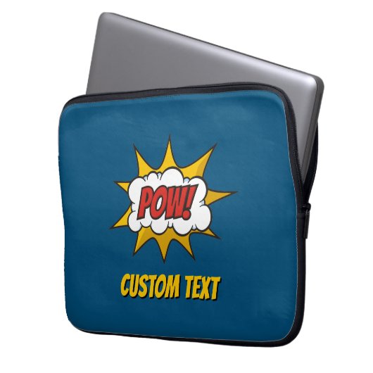 Pow Comic Sound-effect Laptop Sleeve (Voorkant Links)