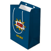 Pow Comic Sound-effect Medium Cadeauzakje (Achterkant Gekanteld)