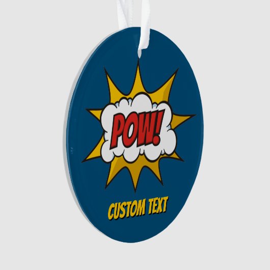 Pow Comic Sound-effect Ornament (voorkant)