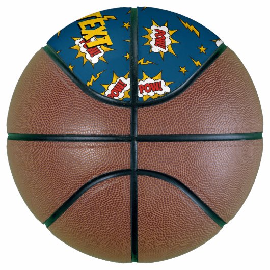 Pow Comic Sound Effect Pattern Basketbal (Rechts)