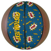 Pow Comic Sound Effect Pattern Basketbal (Verticaal)