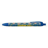 Pow Comic Sound Effect Pattern Blauwe Inkt Pen (Bovenkant)