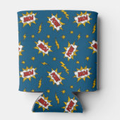 Pow Comic Sound Effect Pattern Blikjeskoeler (Achterkant)