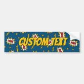 Pow Comic Sound Effect Pattern Bumpersticker (Voorkant)