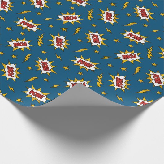 Pow Comic Sound Effect Pattern Cadeaupapier (Hoek)