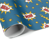 Pow Comic Sound Effect Pattern Cadeaupapier (Rol Hoek)