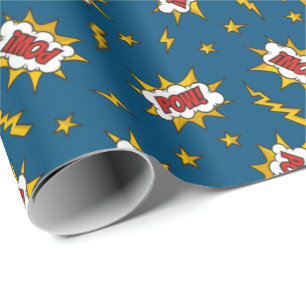 Pow Comic Sound Effect Pattern Cadeaupapier