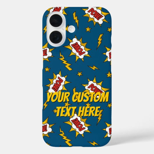 Pow Comic Sound Effect Pattern Case-Mate iPhone Case (Achterkant)