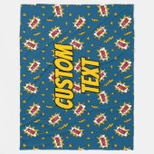 Pow Comic Sound Effect Pattern Fleece Deken (Voorkant)
