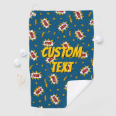 Pow Comic Sound Effect Pattern Golfhanddoek (Insitu)