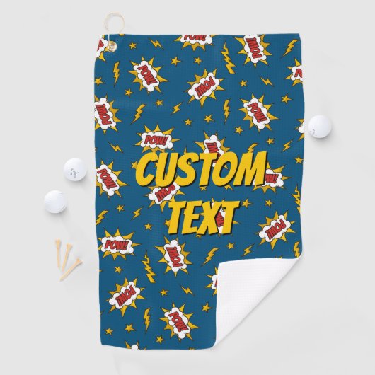 Pow Comic Sound Effect Pattern Golfhanddoek (Insitu)
