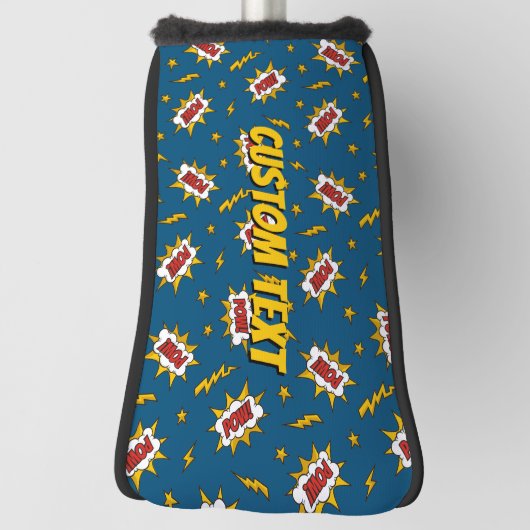 Pow Comic Sound Effect Pattern Golfheadcover (Draai 90)