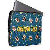 Pow Comic Sound Effect Pattern Laptop Sleeve (Voorkant Rechts)