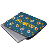 Pow Comic Sound Effect Pattern Laptop Sleeve (Voorkant onderkant)