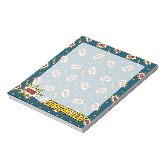 Pow Comic Sound Effect Pattern Notitieblok (Linkerzijde)