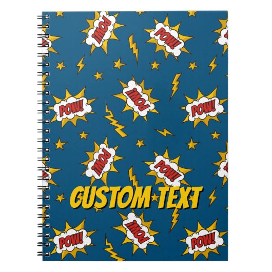 Pow Comic Sound Effect Pattern Notitieboek (Voorkant)