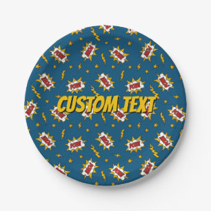 Pow Comic Sound Effect Pattern Papieren Bordje