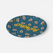 Pow Comic Sound Effect Pattern Papieren Bordje (Gekanteld)