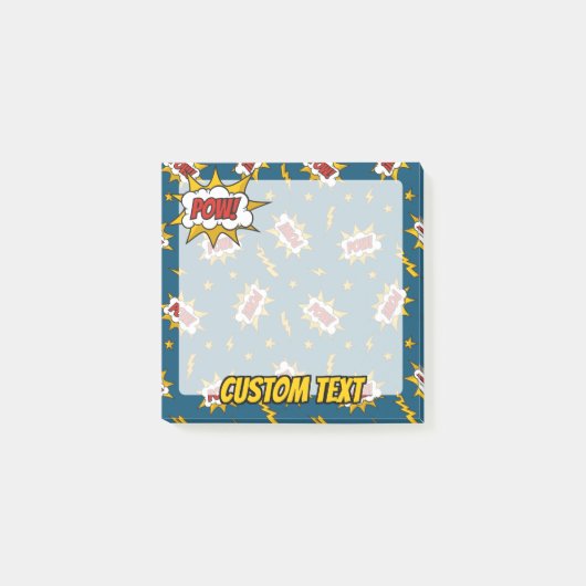 Pow Comic Sound Effect Pattern Post-it® Notes (Voorkant)