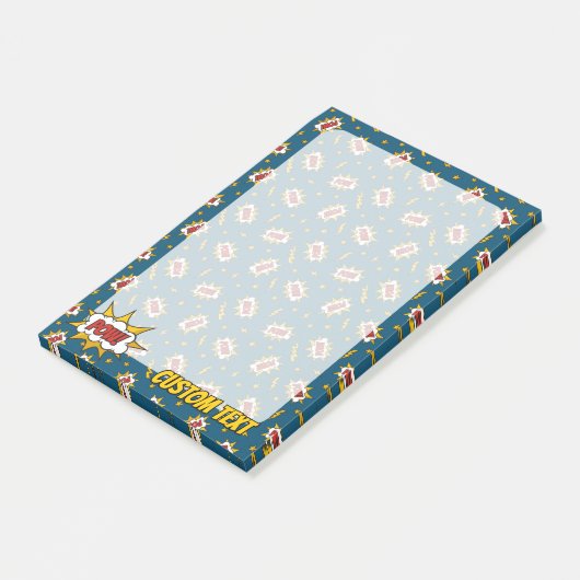 Pow Comic Sound Effect Pattern Post-it® Notes (Schuin)