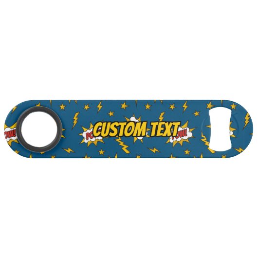 Pow Comic Sound Effect Pattern Speed Flessenopener (Voorkant (Horizontaal))