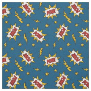 Pow Comic Sound Effect Pattern Stof