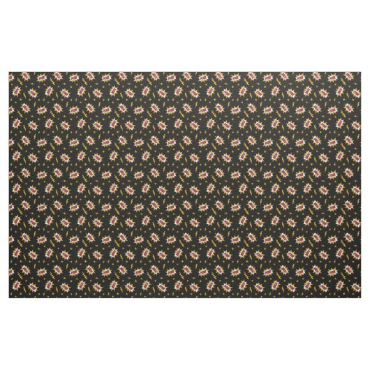 Pow Comic Sound Effect Pattern Stof (Yard (91,4 cm))
