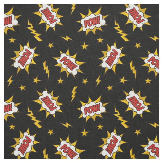 Pow Comic Sound Effect Pattern Stof (Swatch)