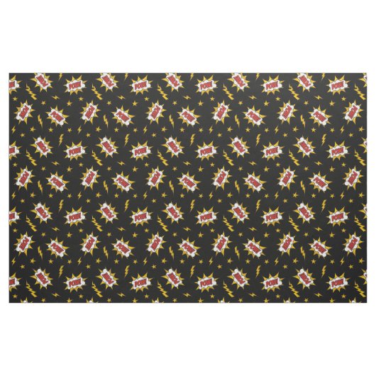 Pow Comic Sound Effect Pattern Stof (Fat Quarter)