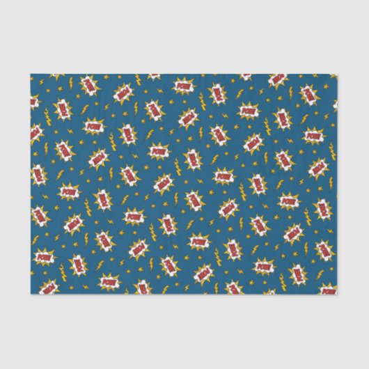 Pow Comic Sound Effect Pattern Tissuepapier (Voorkant)