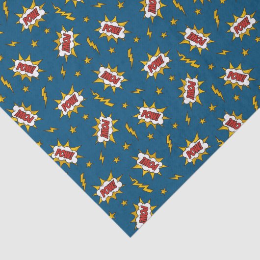 Pow Comic Sound Effect Pattern Tissuepapier (Detail)