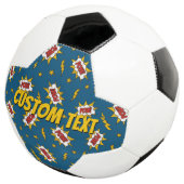 Pow Comic Sound Effect Pattern Voetbal (Drie kwart)