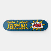 Pow Comic Sound-effect Persoonlijk Skateboard (Horizontaal)