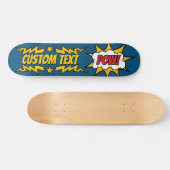 Pow Comic Sound-effect Persoonlijk Skateboard (Horizontaal)