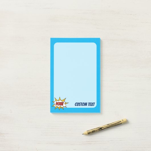 Pow Comic Sound-effect Post-it® Notes (Op bureau)