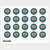 Pow Comic Sound-effect Ronde Sticker (Vel)