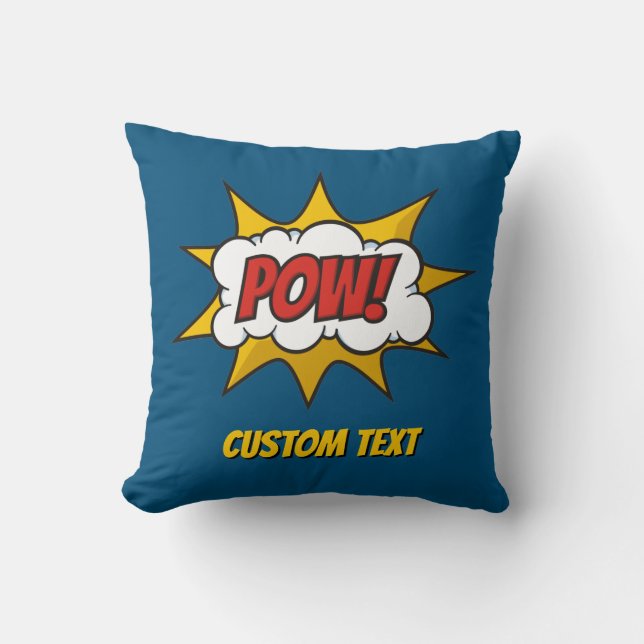 Pow Comic Sound Effect Sierkussen (Voorkant)
