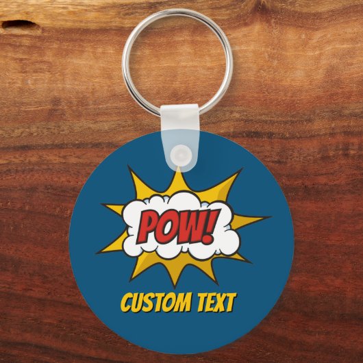 Pow Comic Sound Effect Sleutelhanger (Voorkant)