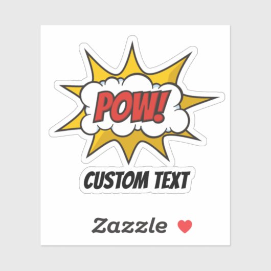 Pow Comic Sound-effect Sticker (Vel)