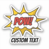 Pow Comic Sound-effect Sticker (Voorkant)